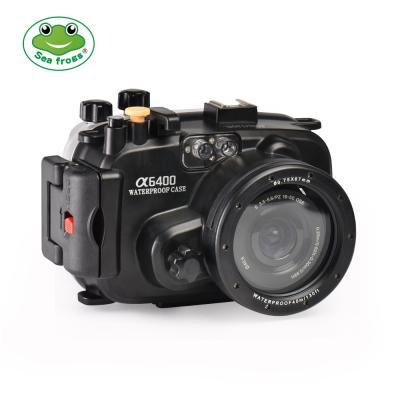 China Newest PC Seafrogs Case Camera Underwater 40M Diving Waterproof Housing For Sony A6400 Camera for sale