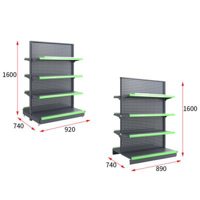 China Super HT Convenience Steel Double Sided Grocery Market Racks Store Display Stands For Retail Store for sale