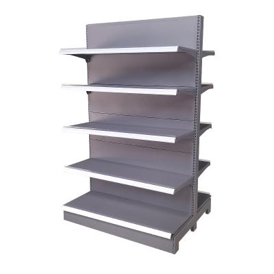 China HT Single Sided Single Sided Metal Equipment Store Grocery Rack Commercial Supermarket Shelf Shelves For Retail Store for sale