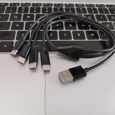 China MP3 / MP4 Player Multiple Charging Type C USB Adapter 50cm 4 In 1 Type C USB Charging Cable for sale