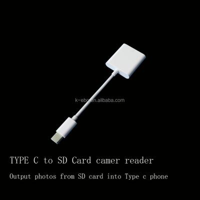 China Plastic USB 3.1 Type C To SD Card Camera Reader OTG Cablle Adapter for sale