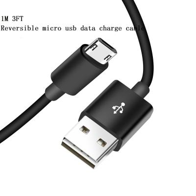 China Reversible MP3 / MP4 Player USB Data Charging Cable Dual Micro Sided 1meter 3ft for sale