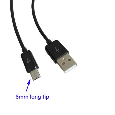 China MP3/MP4 Player 8mm Tip Extra Long Micro USB Data Charging Cable 1meter 3ft for sale