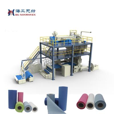 China Factory High Capacity Hg Model 2400S 2400mm All In One Non Woven Fabric Machine Making Price Production Line for sale