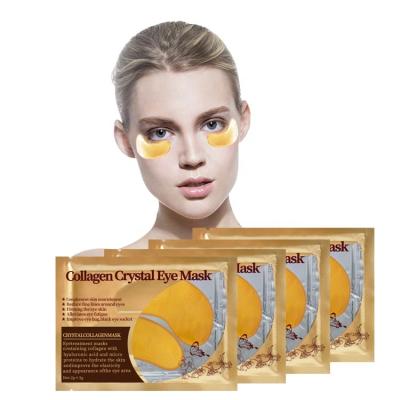 China Wholesale Anti Puffiness Under Eye Pads 24k Gold Crystal Collagen Anti Bags Dark Circles Removal Eye Mask Private Label Gel Eye Sheet Mask for sale