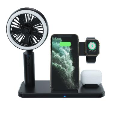 China Best Selling Mobile Phone 4 in 1 15W Fast Wireless Charger with Fan for 12/12 Pro/12 pro Max/11/11Pro for sale