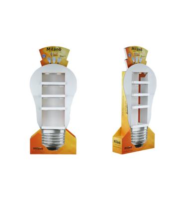 China Custom Cardboard Pop Floor Displays for Advertising Retail Shop Lamp Bulb Display for sale