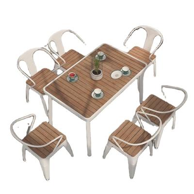 Chine Table à manger en bois en extérieur et fauteuil en bois en style moderne pour les meubles de jardin à vendre