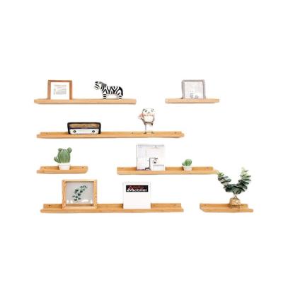 China 7 in 1 Combination Wall Floating Shelves Industrial Wooden Wall Shelf Decorations for Home for sale