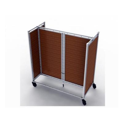 China Metallic Slat Wall Display Rack voor kledingwinkel Boutique Stand Kleding Stand Rack Te koop