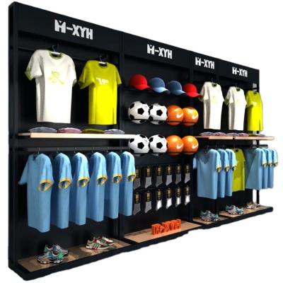 China Double-sided MDF Sports Merchandise Free Standing Display Wall Unit for Sports Stores for sale