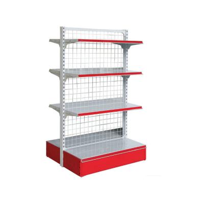 China Supermarket Rack Metallic Corrosion Protection Steel Pharmacy Shop Gondola Shelf Display for sale