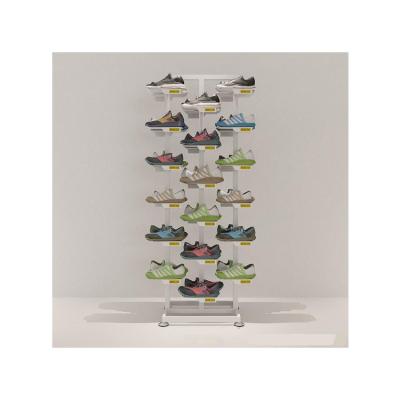 China Metal Display Rack for Regular Size Shoes in Supermarkets and Stores Wheels Shoe Store for sale