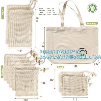 중국 Custom Fruit and Vegetable Bag, Eco Friendly Reusable Grocery Tote Bags Organic Mesh Net Drawstring bags 판매용