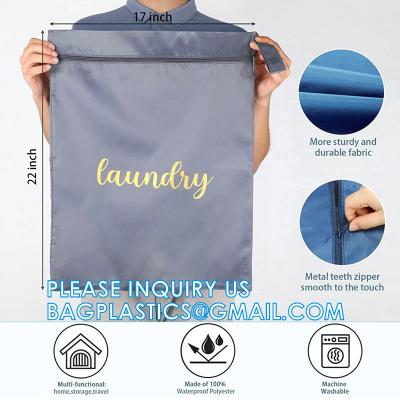 중국 Recycle Zippered Foldable Laundry Bag Logo Extra Large Travel Laundry Bag with Handles and Drawstring Closure 판매용