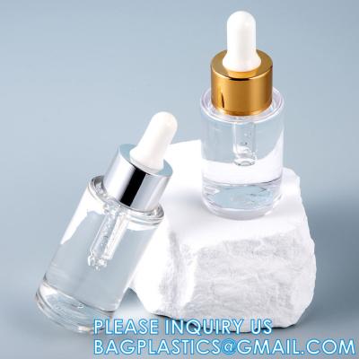 China Glass Dropper Plastic Serum Bottle Essence 20ml 30ml 50ml, Tincture Bottles, Essential Oils, Travel Storage for sale