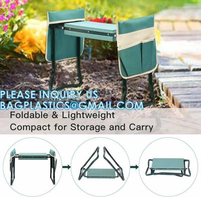 중국 Garden Kneeler And Seat With Tool Pouch, Portable Folding Garden Stool, Heavy Duty Gardening Kneeling Bench 판매용