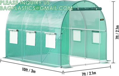 중국 Portable Plant GreenHouse Zippered Door Windows, Galvanized Steel Hoops, Glass Greenhouse, Polycarbonate Greenhouse 판매용