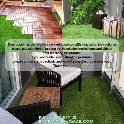 중국 Artificial Grass Tiles Interlocking Turf Deck Set  Synthetic Fake Grass Self-draining Mat Flooring Decor 판매용