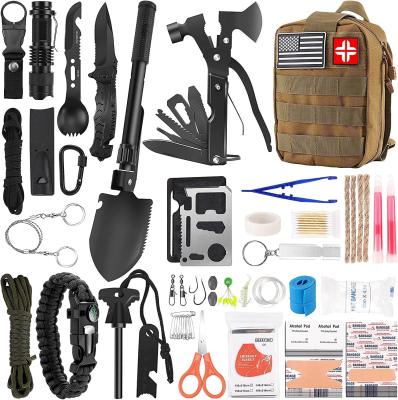 Cina Emergency Survival Kit and First Aid Kit, 142Pcs Professional Survival Gear and Equipment with Molle Pouch in vendita