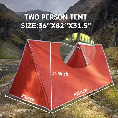 Cina Emergency Tent, 2 Person Tube Tent Survival Shelter Paracord, Stakes, Whistle Ultralight Survival Tent Emergency in vendita