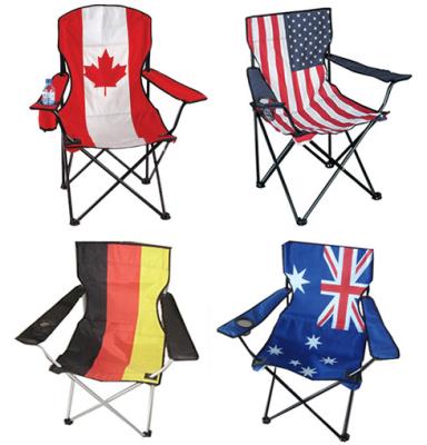 중국 Customizable Logo Countries Flag Printed Folding Metal Camping Beach Chair Wholesale Factory Aluminum Foldable 판매용