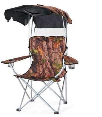 중국 Oversized Camping Chair with Shade Canopy, Folding Lawn Chairs Cup Holders, Camping Lounge Chair for Hiking Travel 판매용