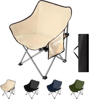 중국 Folding Chairs Heavy Duty Support 350 lbs Moon Chair with Carry Bag Portable Folding Camping Chair with Carry Bag 판매용