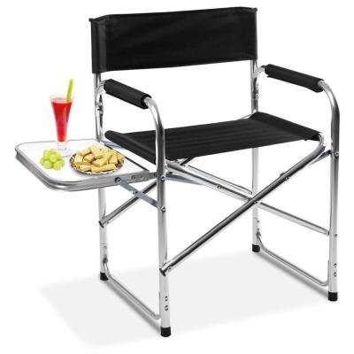 중국 Promotional Folding Lightweight Aluminum Dining Director Chair Adjustable Outdoor Foldable Metal Director Chairs 판매용