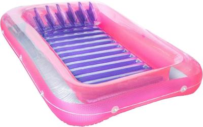 중국 Inflatable Tanning Pool Lounger Float, Sun Tan Tub Sunbathing Raft Floatie Toys Water Filled Tanning Bed Mat 판매용