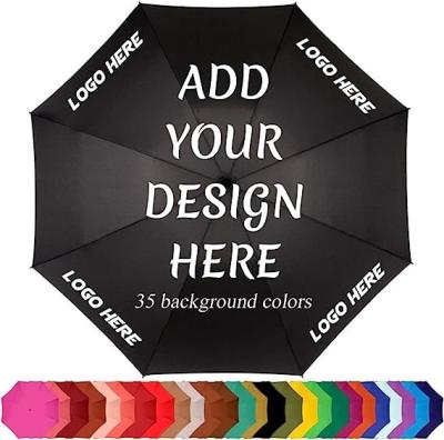 중국 Custom Umbrellas Design Your Own Add Logo Image Personalized Design Sun/Rain All Weather Folding Foldable Umbrella 판매용