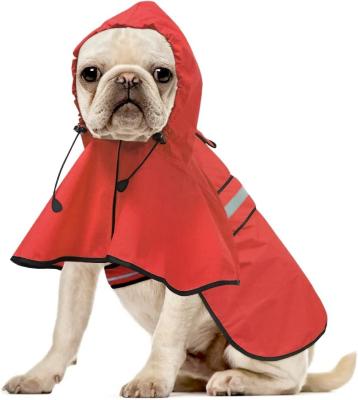 Cina Reflective Dog Raincoat - Adjustable Waterproof Raincoat for Dogs, Lightweight Dog Hooded Slicker Rain Coat Poncho in vendita