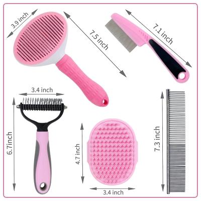 중국 Dog Brush Grooming Kit 5 In 1 Shedding - Dog Grooming Dog Brush for Shedding Haired Dogs, Deshedder Brush for Dogs 판매용