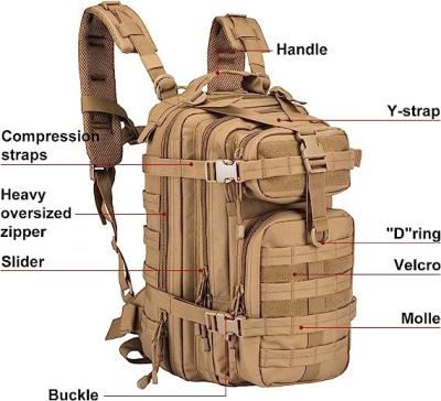 Cina Small 30L Rucksack Military Tactical Backpack Outdoors Bug Out Bag Packable Backpack Lightweight Casual Daypack in vendita