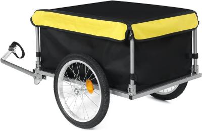 중국 Bike Trailer Cargo Foldable Max Load, 2x16'' Inflatable Wheels, Aluminum Bicycle Cargo Trailer w/Hitch, for Lugg 판매용