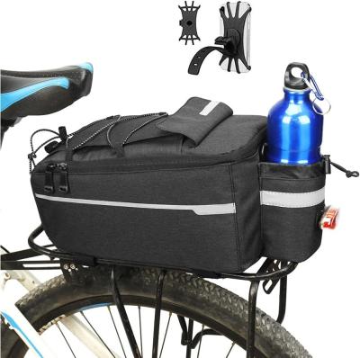 중국 Bike Rear Rack Bag 10L Insulated Bike Trunk Cooler Reflective Bicycle Rear Seat Cargo Bag Water Resistant Bike 판매용