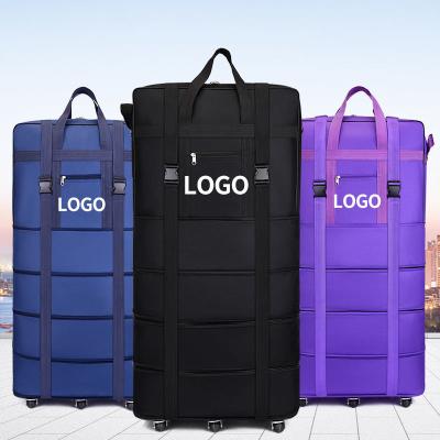 중국 OEM Multipurpose High Quality Waterproof Oxford Duffel Bag Large Capacity Lightweight Foldable Travel Bag With Wheels 판매용