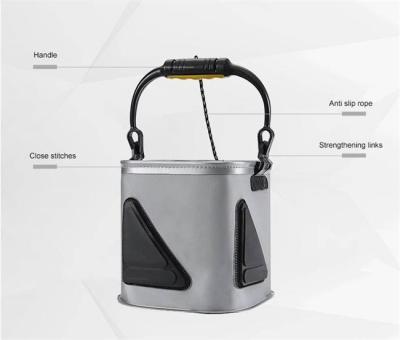 중국 Portable Fishing Water Pail for Camping Traveling Hiking Fishing Boating Gardening with 4.5 Meters Rope 판매용