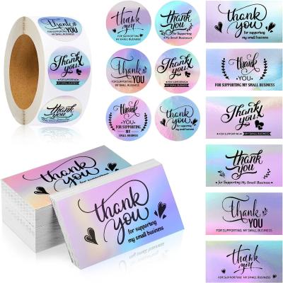 Cina Thank You Cards, Christmas Stickers Set,  Thank You Business Card Thank You Roll Labels Thank You for Support in vendita