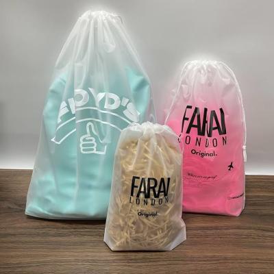 중국 Custom Large Eco Friendly Drawstring Bag Plastic Frosted Bags Packaging Poly Bag For Clothes 판매용