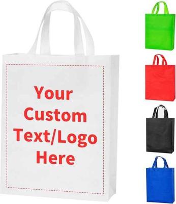 China Custom Printing Non Woven Shopping Bag Hot Sale Eco Friendly Reusable Non Woven Tote Bag Wholesale Non-Woven Grocery Carry Bag for sale