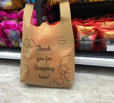 China Custom Logo Retail Biodegradable Grocery Reusable Shopping Tote T-Shirt Plastic Corn Starch Vest To Go Poly Bag Supermarket for sale