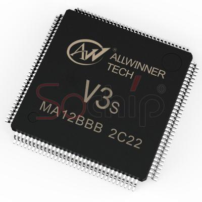 China IC for new original samples-2022 64MB DDR2 Allwinner V3S Integrated circuit IC chip inversior CPU processor ISP for dash cam for sale