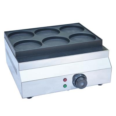 China Electric Snack Factory Commercial Six Hole Burger Machine for sale