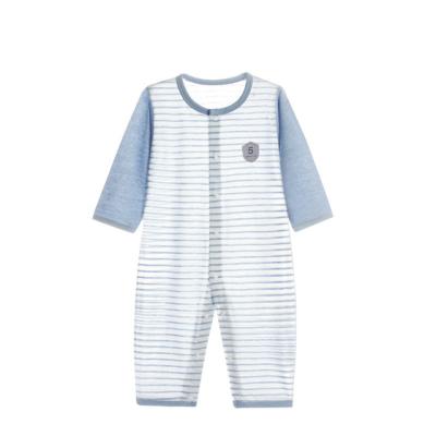 China Unisex Infant Baby Romper Long Sleeeves Long Sleeve Kids Overalls Summer Suit Newborn Slim Bamboo Creeper Suit for sale