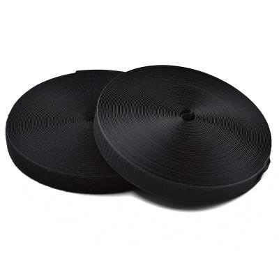 China Sustainable Ready To Ship Black And White 80% Nylon 20% Polyester 50MM A Hook And Loop Fastener And Loop Tape for sale