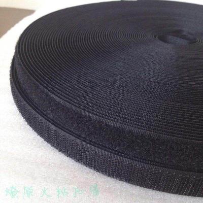 China RTS 60MM A grade black and white hook rolls tape magic dyeable viable tape and loop fastener for leather products and sofa for sale