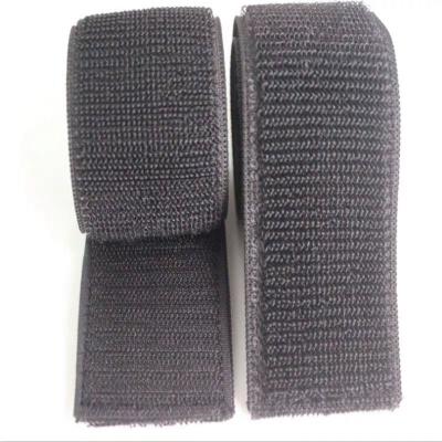 China 16mm-300mm 100% durable nylon black and white and other colors elastic loop for luggage, wires&cables and curtins for sale