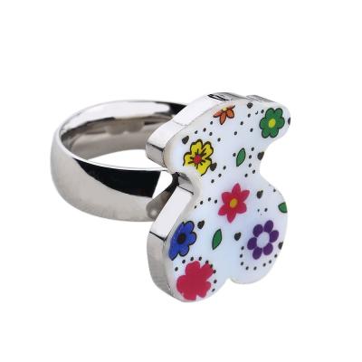 China Ladies Stainless Steel Jewellry / Custom Stainless Steel Rings With Shell Jewelry for sale