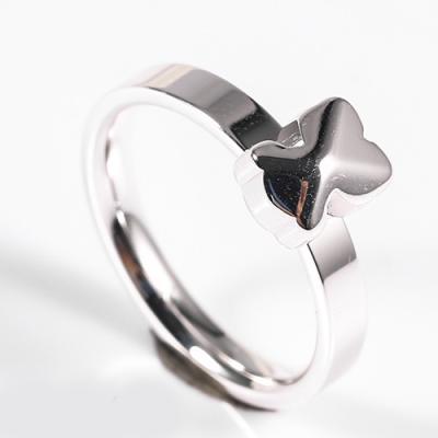 China Minimalist Style Stainless Steel Jewelry Rings 6 / 7 / 8 / 9 Size With Gold Plated for sale